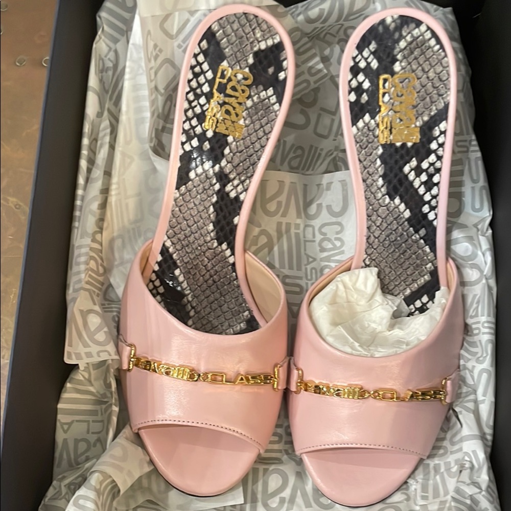 Brand new Cavalli Class Pink Women's Slide Sandals